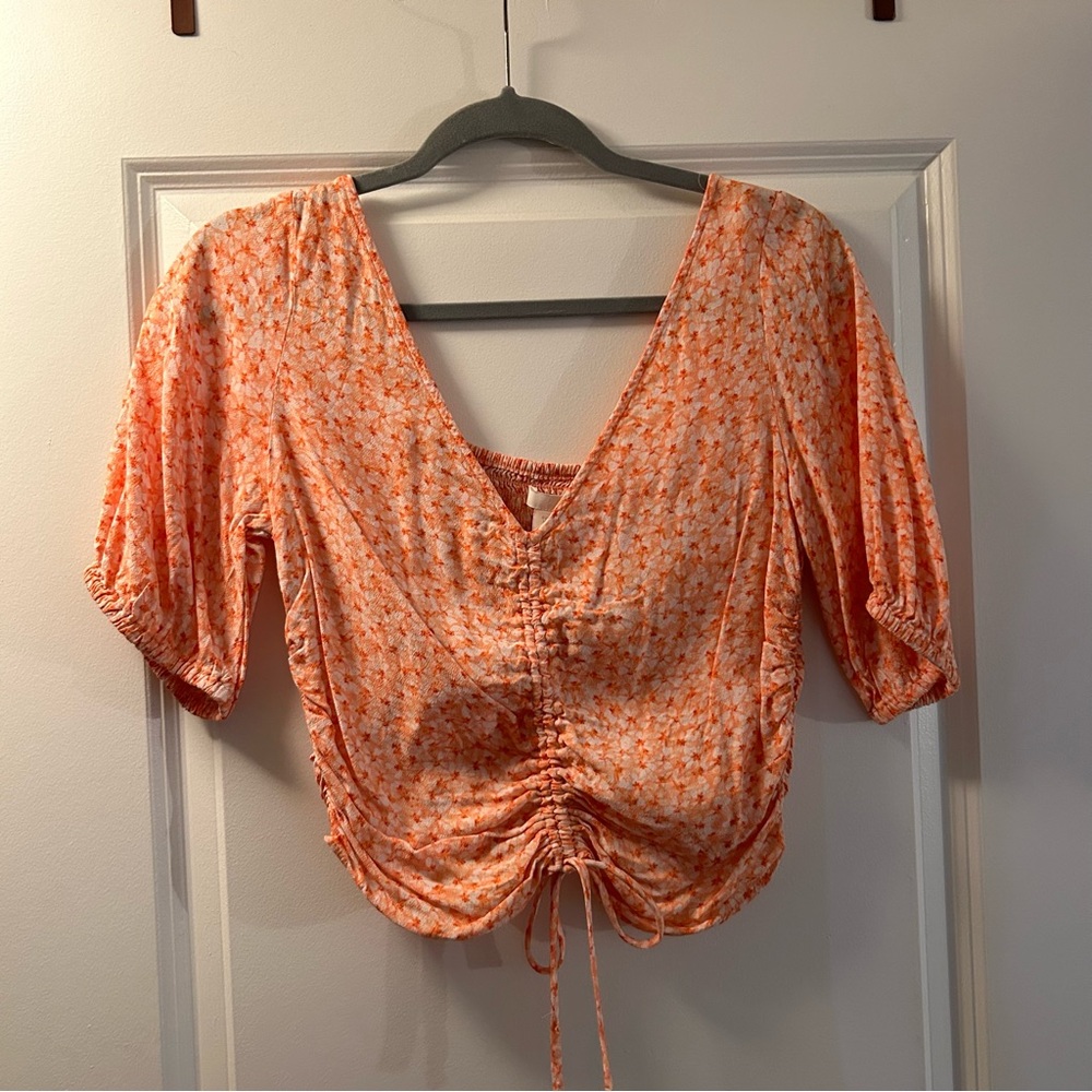 H&M tie front top
